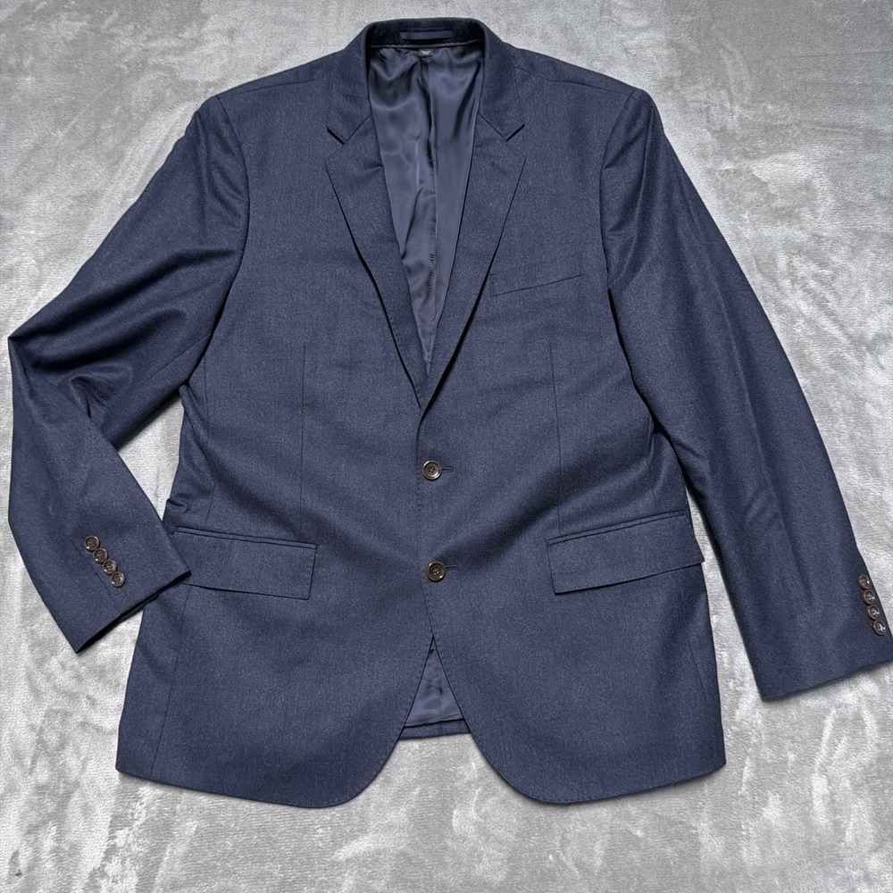 J Crew Ludlow Blazer Men 44R Navy Blue Vitale Barberis Canonico Wool Suit Jacket